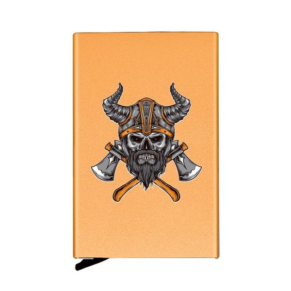 card holders personalized metal holder classic norse mythology odin skull printing travel id case box, Brown;gray
card holders personalized metal holder classic norse mythology odin skull printing travel id case box, Brown;gray