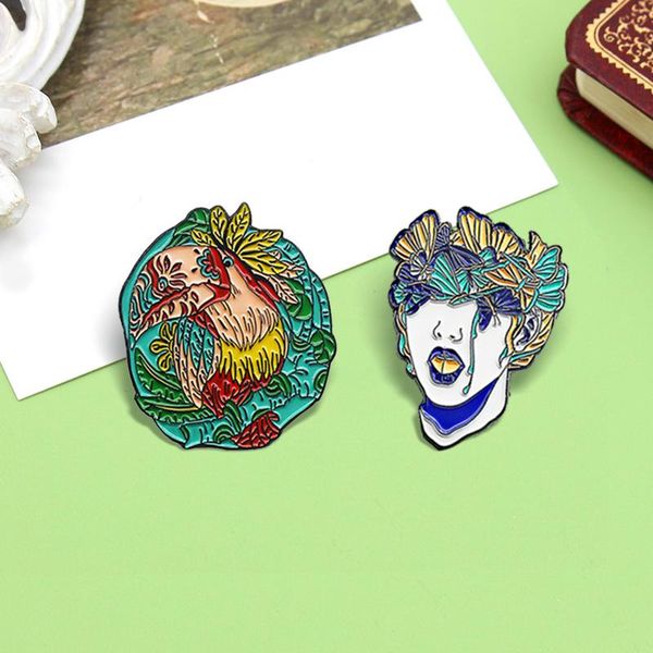 pins, brooches forest toucan butterfly spirit woman crying colorful parrot enamel pin badge jewelry gift for kids friends, Gray
pins, brooches forest toucan butterfly spirit woman crying colorful parrot enamel pin badge jewelry gift for kids friends, Gray