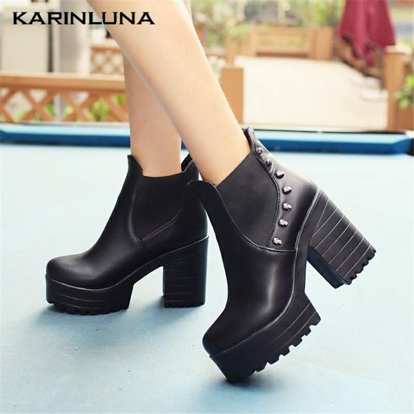 boots high heels autumn winter large size 34-43 women shoes leisure thick rivet platform solid elastic band ankel, Black
boots high heels autumn winter large size 34-43 women shoes leisure thick rivet platform solid elastic band ankel, Black