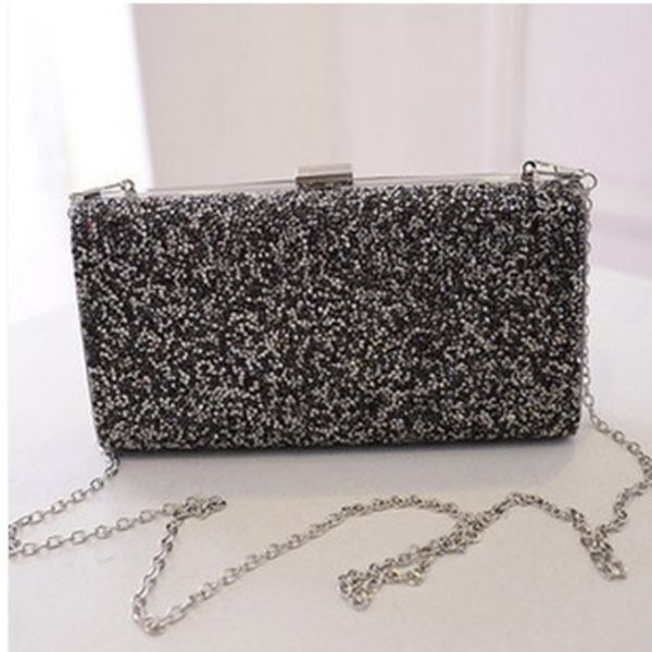 women evening clutch bag diamond sequin wedding clutch purse and handbag party banquet black gold silver two chain shoulder bag
women evening clutch bag diamond sequin wedding clutch purse and handbag party banquet black gold silver two chain shoulder bag
