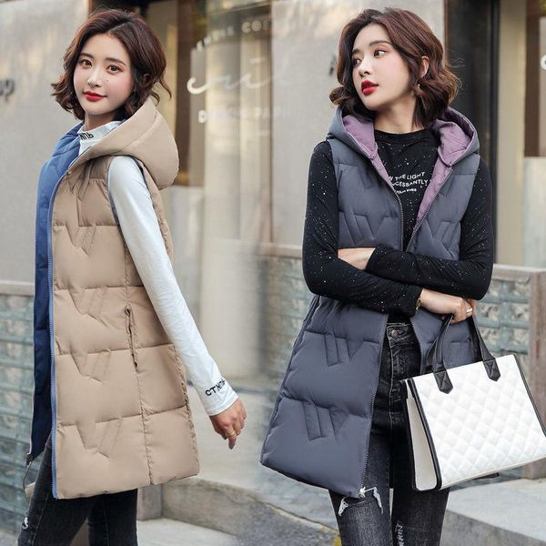 women's vests spring women 2021 fashion slim fit long vest female thicken cotton padded winter ladies sleeveless jacket waistcoat q80, Black;white
women's vests spring women 2021 fashion slim fit long vest female thicken cotton padded winter ladies sleeveless jacket waistcoat q80, Black;white