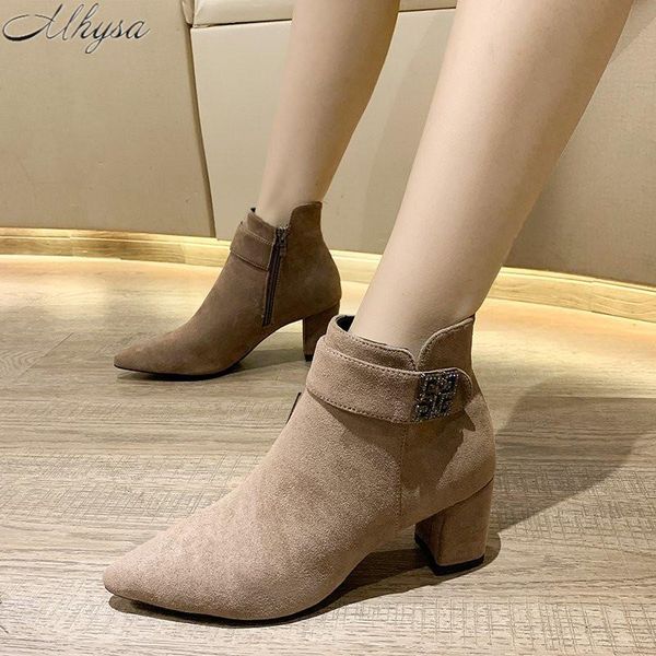 boots 2021 autumn winter women's thick heel short pointed high fashion rhinestone zipper women, Black
boots 2021 autumn winter women's thick heel short pointed high fashion rhinestone zipper women, Black
