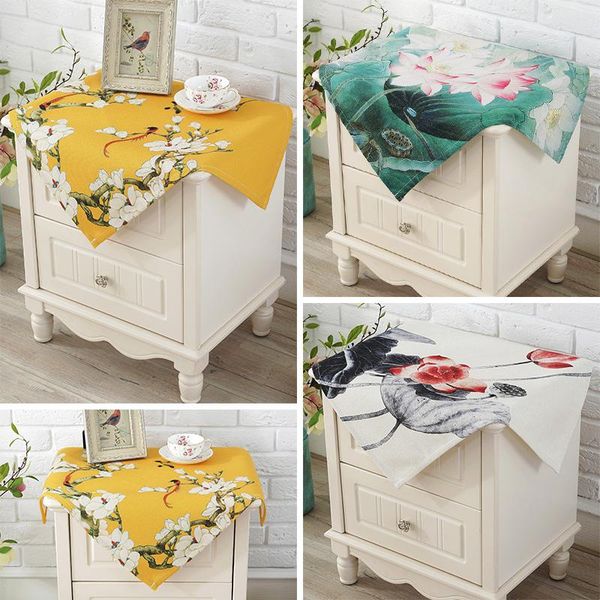 table cloth modern chinese lotus tea side cabinet refrigerator towel microwave oven cover home decoration 60x60cm
table cloth modern chinese lotus tea side cabinet refrigerator towel microwave oven cover home decoration 60x60cm