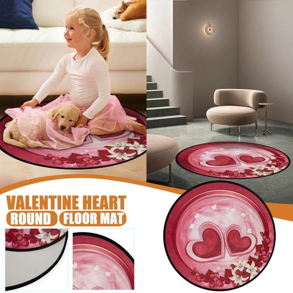 valentine's day love glitter rose flowers doormat valentine heart round floor household carpets
valentine's day love glitter rose flowers doormat valentine heart round floor household carpets