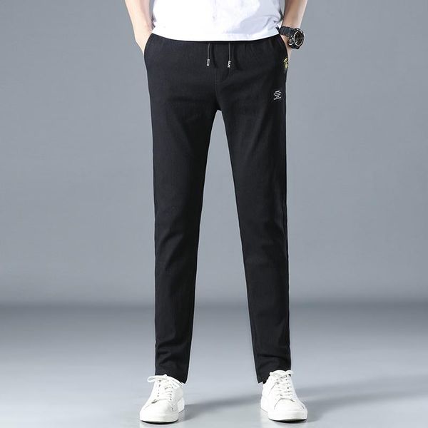 men's pants brand casual fashion streetwear strappy for men 96% cotton elastic trousers mens clothes 2021, Black
men's pants brand casual fashion streetwear strappy for men 96% cotton elastic trousers mens clothes 2021, Black