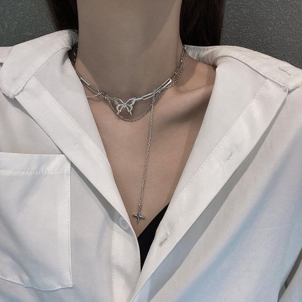 chokers ins butterfly necklace niche design sense hollow hip-hop personality double choker clavicle chain, Golden;silver
chokers ins butterfly necklace niche design sense hollow hip-hop personality double choker clavicle chain, Golden;silver