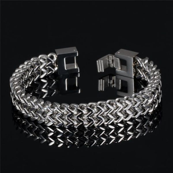 punk style stainless steel silver color charm chain male bracelet fashion trendy bracelets jewelry gfit for men link,, Black
punk style stainless steel silver color charm chain male bracelet fashion trendy bracelets jewelry gfit for men link,, Black