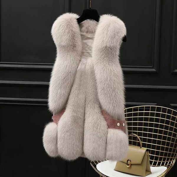 women's fur & faux 2021 women fashion vest coat autumn winter female waistcoat pu leather stitching gilet f22, Black
women's fur & faux 2021 women fashion vest coat autumn winter female waistcoat pu leather stitching gilet f22, Black