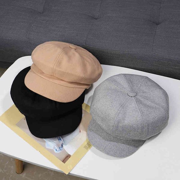 brand caps beret children's autumn and winter octagonal hat black duck tongue tide woolen face small painter korean version british, Blue;gray
brand caps beret children's autumn and winter octagonal hat black duck tongue tide woolen face small painter korean version british, Blue;gray
