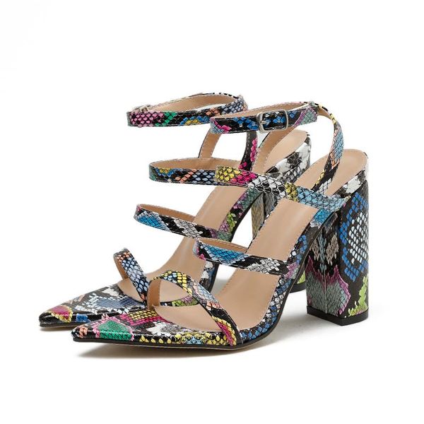 sandals summer ladies shoes snake print fashion woman pointed-toe narrow combination open high heels women sexy, Black
sandals summer ladies shoes snake print fashion woman pointed-toe narrow combination open high heels women sexy, Black