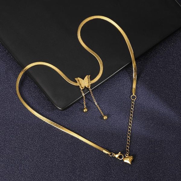 chains 2021 women's butterfly necklace golden stainless steel blade snake chain korean style retro charm collar female jewelry gift, Silver
chains 2021 women's butterfly necklace golden stainless steel blade snake chain korean style retro charm collar female jewelry gift, Silver