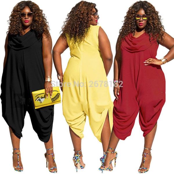 women's jumpsuits & rompers plus size 3xl 4xl 5xl women 2021 loose sleeveless club wide leg black burgundy large female overalls, Black;white
women's jumpsuits & rompers plus size 3xl 4xl 5xl women 2021 loose sleeveless club wide leg black burgundy large female overalls, Black;white