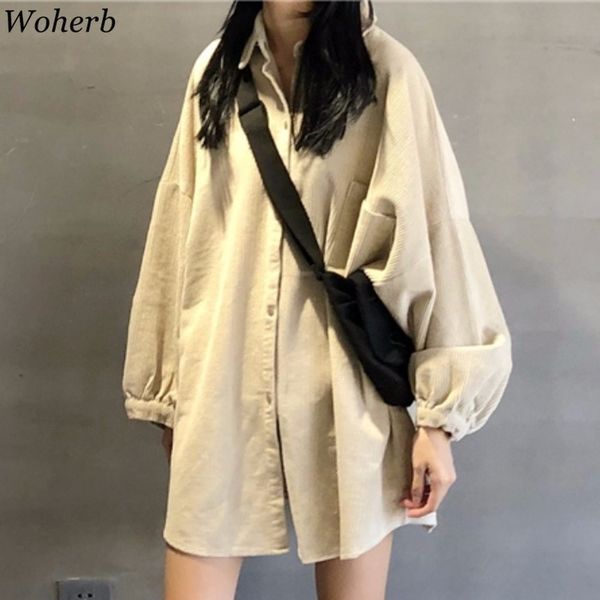 oversized corduroy shirt women long blouse jacket autumn winter plus size blouses casual ladies blusas korean 210417, White
oversized corduroy shirt women long blouse jacket autumn winter plus size blouses casual ladies blusas korean 210417, White