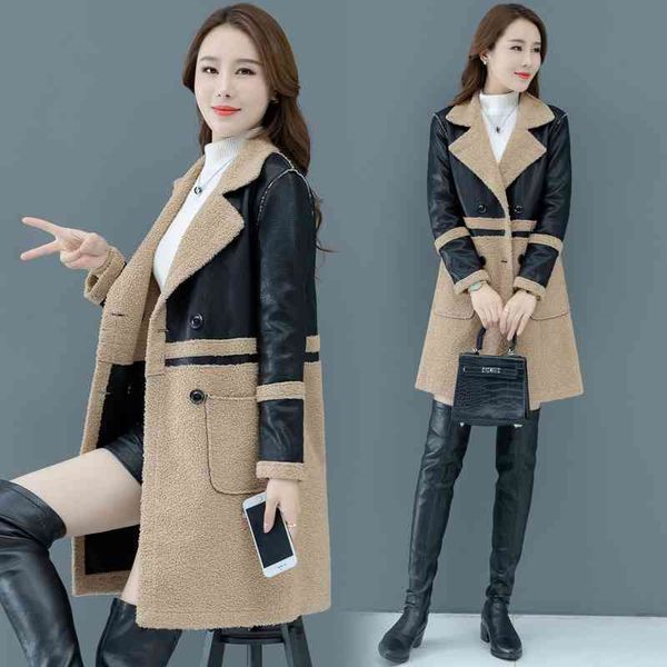 plush and thickened fur coat women's medium length 2020 autumn winter new lamb integrated motorcycle jacket, Black
plush and thickened fur coat women's medium length 2020 autumn winter new lamb integrated motorcycle jacket, Black