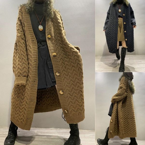 wool vintage retro woman crocheted open front long looser sweater cardigans outerwear, Black
wool vintage retro woman crocheted open front long looser sweater cardigans outerwear, Black