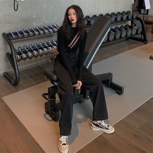 wide-leg jeans women ins retro full length vintage chic daily harajuku girl denim trousers high waist loose stylish femme bottom, Blue
wide-leg jeans women ins retro full length vintage chic daily harajuku girl denim trousers high waist loose stylish femme bottom, Blue
