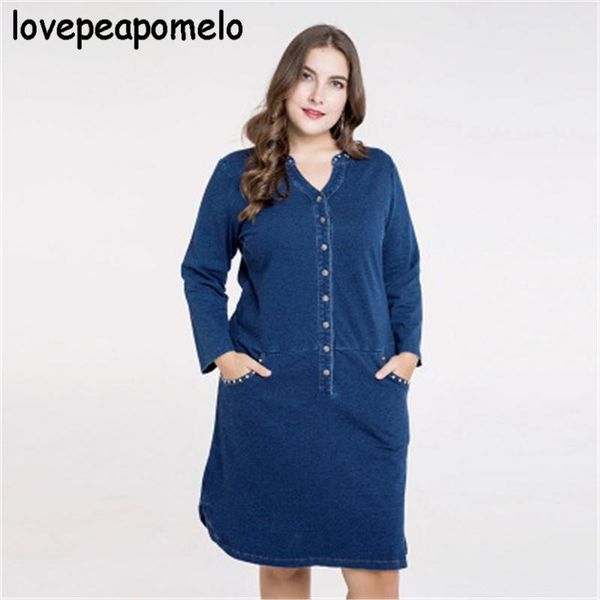 casual dresses spring autumn european american women large size women's dress oversize female long sleeve jeans j674, Black;gray
casual dresses spring autumn european american women large size women's dress oversize female long sleeve jeans j674, Black;gray