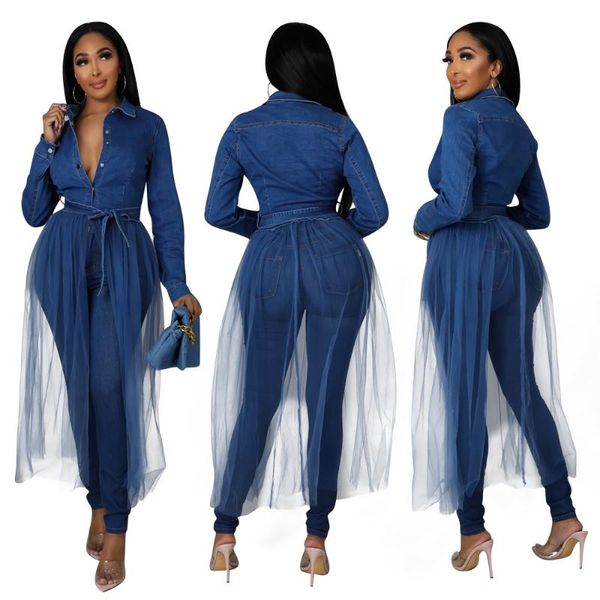 women's trench coats 64d946 autumn winter women casual fashion high elastic washed denim stitching mesh jacket long coat, Tan;black
women's trench coats 64d946 autumn winter women casual fashion high elastic washed denim stitching mesh jacket long coat, Tan;black
