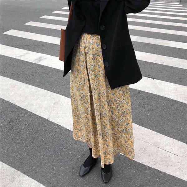 spring skirts female ol high waist floral print long a-line pleated saias femme maxi skirt women 210421, Black
spring skirts female ol high waist floral print long a-line pleated saias femme maxi skirt women 210421, Black