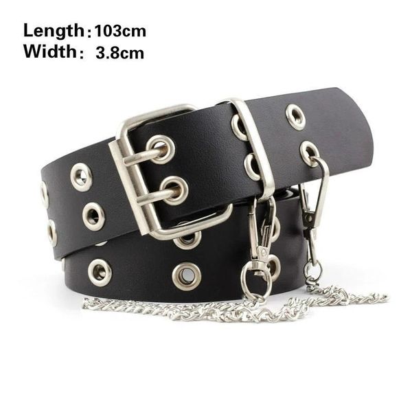 belts women punk chain fashion belt adjustable double/single row hole eyelet waistband with decorative 2021, Black;brown
belts women punk chain fashion belt adjustable double/single row hole eyelet waistband with decorative 2021, Black;brown