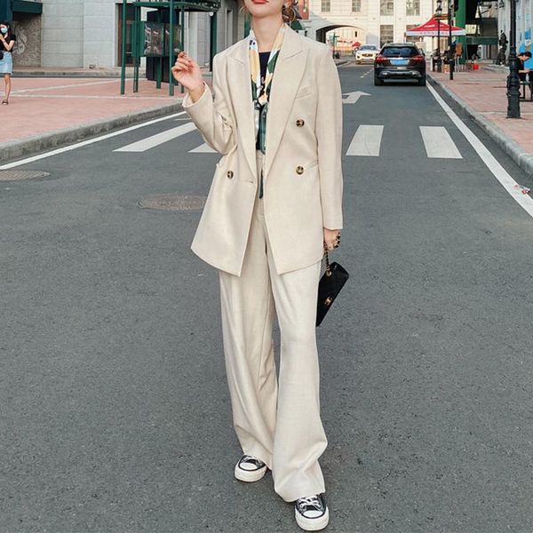 elegant spring two-pieces women blazer suit casual streetwear suits female set chic office ladies wid leg pant women's two piece pants, White
elegant spring two-pieces women blazer suit casual streetwear suits female set chic office ladies wid leg pant women's two piece pants, White