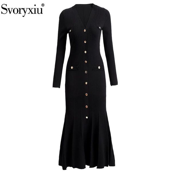 casual dresses svoryxiu 2021 autumn winter designer elegant black mermaid knitting dress women's v-neck single-breasted slim sweater, Black;gray
casual dresses svoryxiu 2021 autumn winter designer elegant black mermaid knitting dress women's v-neck single-breasted slim sweater, Black;gray