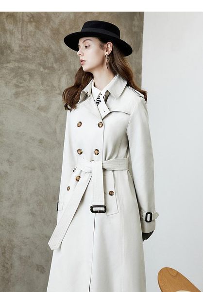 women's trench coats windbreaker women 2021 add long high-end double breasted british wind spring and autumn coat, Tan;black
women's trench coats windbreaker women 2021 add long high-end double breasted british wind spring and autumn coat, Tan;black