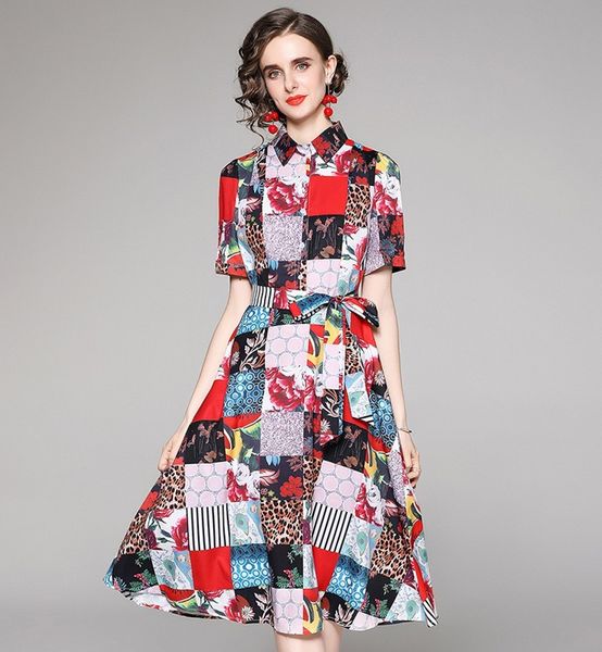 flower print designer runway dress summer women elegant short-sleeved slim knee-length party vintage a line dresses 210514, Black;gray
flower print designer runway dress summer women elegant short-sleeved slim knee-length party vintage a line dresses 210514, Black;gray