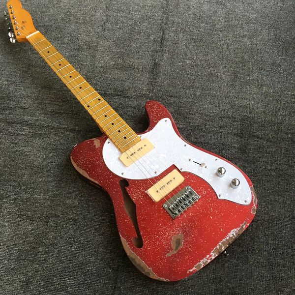 special custom-6 strings red relic electric guitar with p90 pickups,maple fretboard
special custom-6 strings red relic electric guitar with p90 pickups,maple fretboard