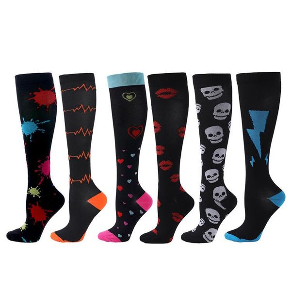 sports socks knee high compression sock sport 6 pairs running football drop women, Black
sports socks knee high compression sock sport 6 pairs running football drop women, Black