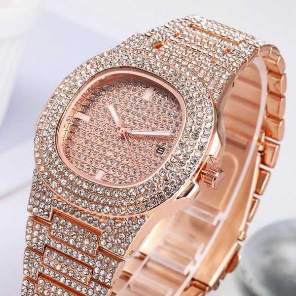 wristwatches 2021 drop ice character hip hop fashion watch diamond men's gold steel quartz relogio masculino, Slivery;brown
wristwatches 2021 drop ice character hip hop fashion watch diamond men's gold steel quartz relogio masculino, Slivery;brown