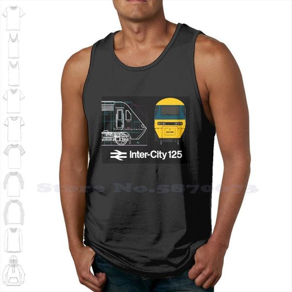 intercity 125 custom funny tank sleeveless vest class 43 hst british rail gwr western region, White;black
intercity 125 custom funny tank sleeveless vest class 43 hst british rail gwr western region, White;black