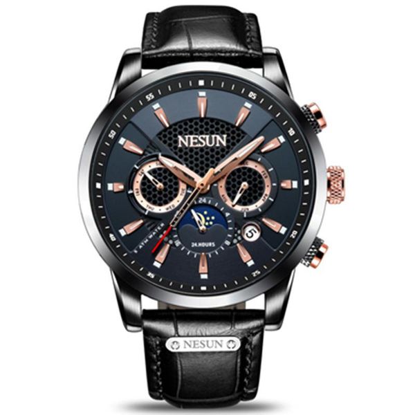 wristwatches nesun automatic mechanical men's watch fashion casual waterproof moon phase business watches relogio masculino, Slivery;brown
wristwatches nesun automatic mechanical men's watch fashion casual waterproof moon phase business watches relogio masculino, Slivery;brown