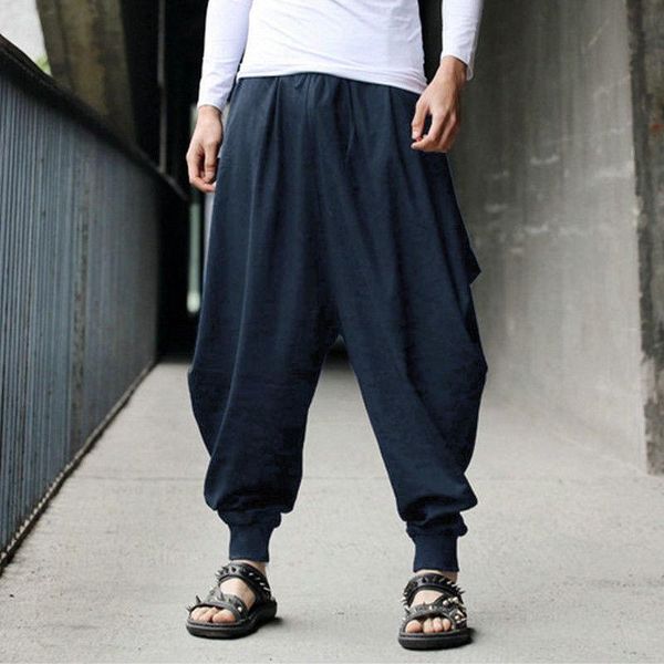 fashion cotton linen harem pants for men 2021 japanese loose joggers trousers mens crotch wide leg baggy men's, Black
fashion cotton linen harem pants for men 2021 japanese loose joggers trousers mens crotch wide leg baggy men's, Black