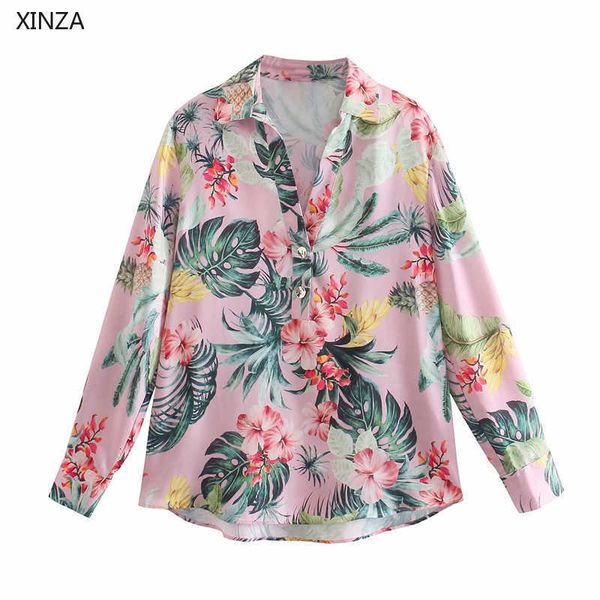 women's blouses & shirts women tropical print shirt long sleeve asymmetric summer woman fashion button up vintage blouse casual t, White
women's blouses & shirts women tropical print shirt long sleeve asymmetric summer woman fashion button up vintage blouse casual t, White