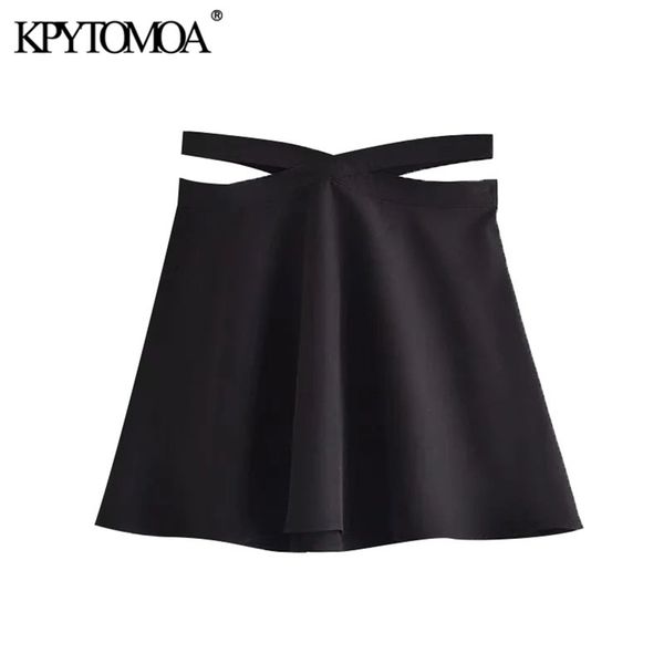 women fashion hollow out flared hem mini skirt vintage high waist back zipper female skirts mujer 210421, Black
women fashion hollow out flared hem mini skirt vintage high waist back zipper female skirts mujer 210421, Black