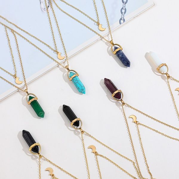 natural malachite opal stone hexagon pendant necklace female column quartz geometric crystals necklace jewelry gift, Silver
natural malachite opal stone hexagon pendant necklace female column quartz geometric crystals necklace jewelry gift, Silver