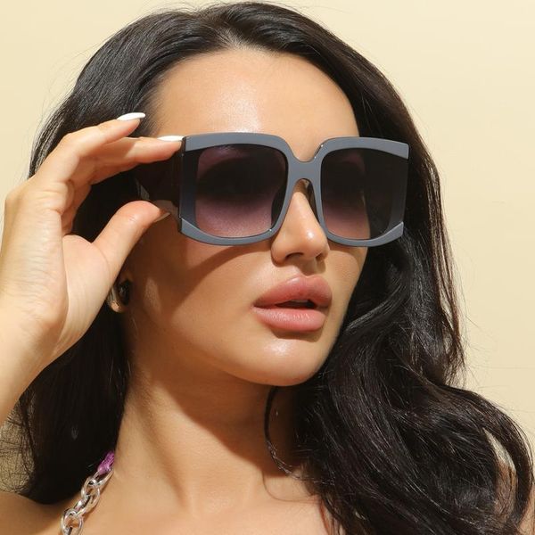 sunglasses oversize square for women vintage big black grey sun glasses eyewear female cool gradient colors oculos shades, White;black
sunglasses oversize square for women vintage big black grey sun glasses eyewear female cool gradient colors oculos shades, White;black