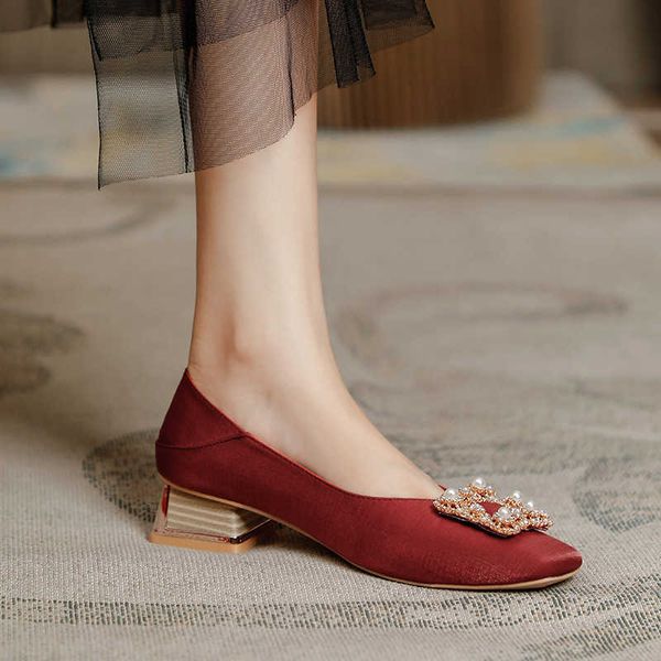 red rhintone pearl wedding sho women's 2021 thick heel bridmaid sho two wear fashion versatile high s
red rhintone pearl wedding sho women's 2021 thick heel bridmaid sho two wear fashion versatile high s