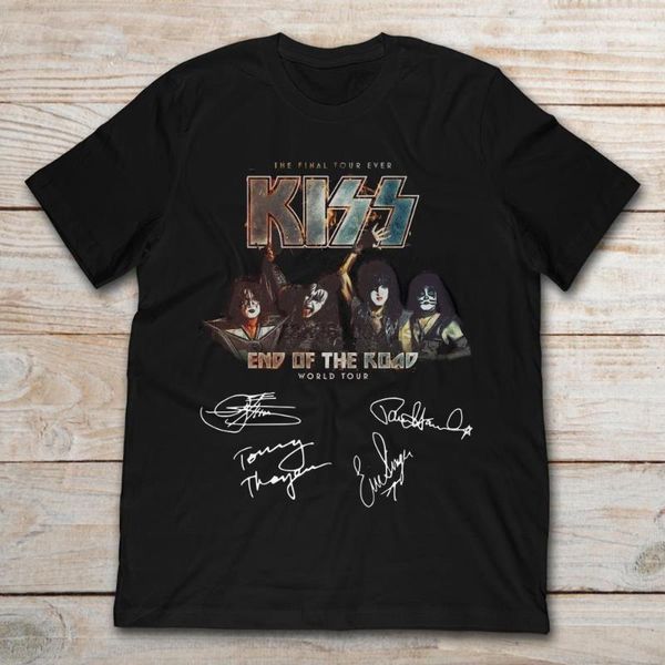 men's t-shirts brand the final tour ever kiss end of road world signature t-shirt men short sleeve, White;black
men's t-shirts brand the final tour ever kiss end of road world signature t-shirt men short sleeve, White;black