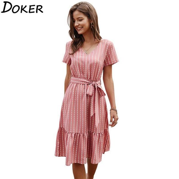 v-neck waistband striped dress casual all-match solid color printed office ladies temperament knee-length maxi dress 210423, Black;gray
v-neck waistband striped dress casual all-match solid color printed office ladies temperament knee-length maxi dress 210423, Black;gray