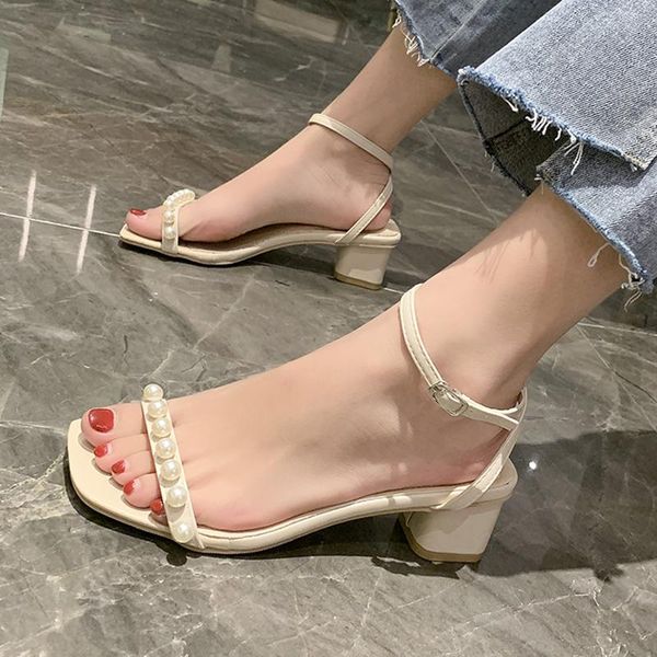 rimocy fashion pearl square heel sandals women elegant ankle strap toe sandalias mujer woman summer open party shoes dress, Black
rimocy fashion pearl square heel sandals women elegant ankle strap toe sandalias mujer woman summer open party shoes dress, Black