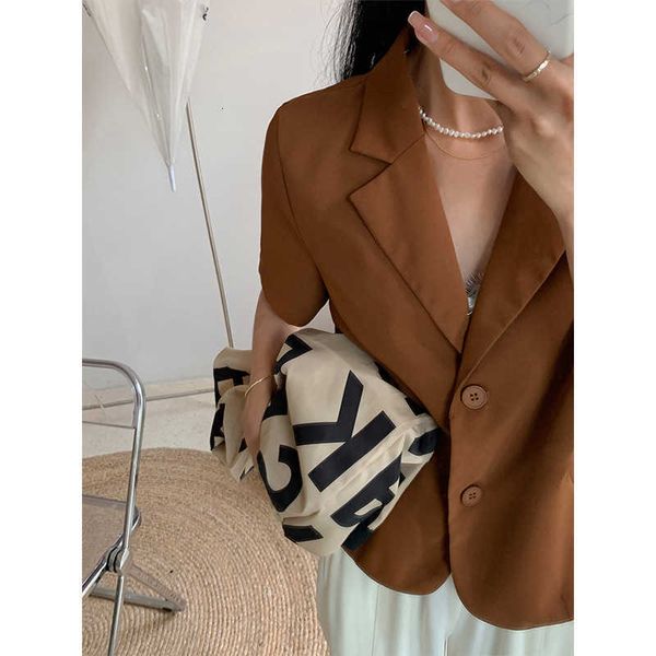 summer blazer short sleeve thin korean version simple dign sense of leisure loose women's fashion suit coat, Black;gray
summer blazer short sleeve thin korean version simple dign sense of leisure loose women's fashion suit coat, Black;gray