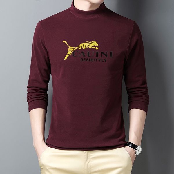 2021 autumn double-sided cashmere t-shirt men's half high neck t-shirt bottom shirt letter long sleeve busins casual, White;black
2021 autumn double-sided cashmere t-shirt men's half high neck t-shirt bottom shirt letter long sleeve busins casual, White;black