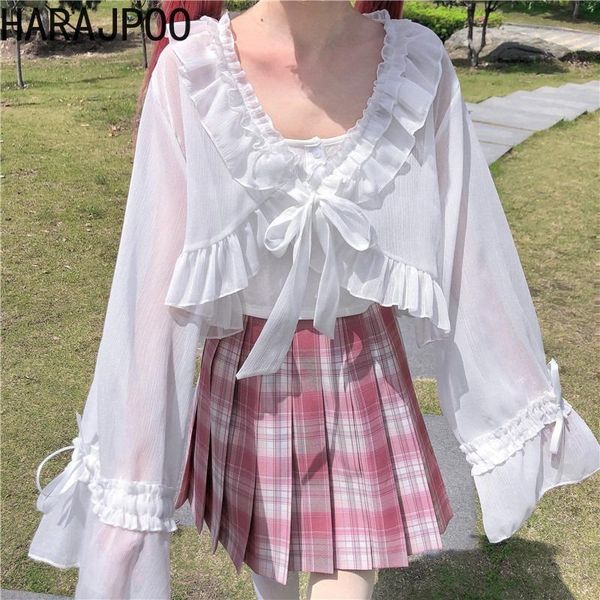 women's blouses & shirts harajpoo women japanese lolita long sleeve white lace chiffon fairy summer fall blouse thin loose sunscreen ca
women's blouses & shirts harajpoo women japanese lolita long sleeve white lace chiffon fairy summer fall blouse thin loose sunscreen ca