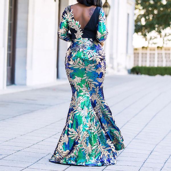 backless mermaid sequins dress vintage sparkly elegant plus size prom party evening dresses african women vestidos largos, White
backless mermaid sequins dress vintage sparkly elegant plus size prom party evening dresses african women vestidos largos, White