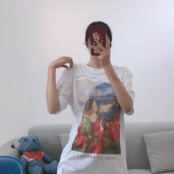 fashion women's & tees 2021 runway luxury european design short print party style t-shirts clo t-shirt, White
fashion women's & tees 2021 runway luxury european design short print party style t-shirts clo t-shirt, White