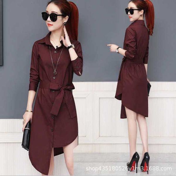 women's blouses & shirts 2021 spring autumn mid-length shirt feminine bf wind irregular waistband blouse loose and thin long-sleeved, White
women's blouses & shirts 2021 spring autumn mid-length shirt feminine bf wind irregular waistband blouse loose and thin long-sleeved, White