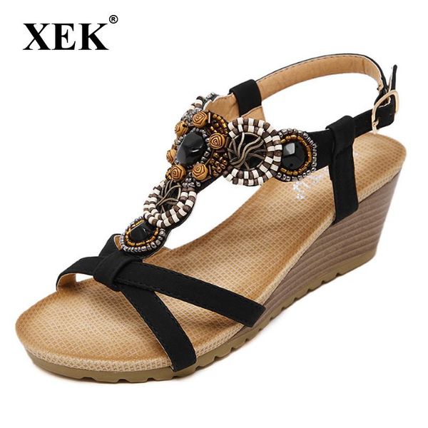 bohemia wedge women sandals summer vintage rhinestone woman flip flops beach shoes heel 6 cm gss86, Black
bohemia wedge women sandals summer vintage rhinestone woman flip flops beach shoes heel 6 cm gss86, Black