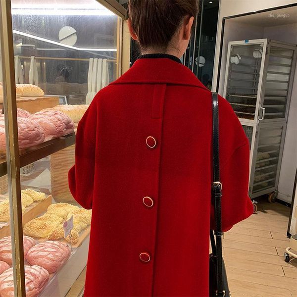 women's wool & blends 2021 women solid long blend coat female casual sleeve loose fit jacket fashion autumn winter woolen overcoat l942, Black
women's wool & blends 2021 women solid long blend coat female casual sleeve loose fit jacket fashion autumn winter woolen overcoat l942, Black